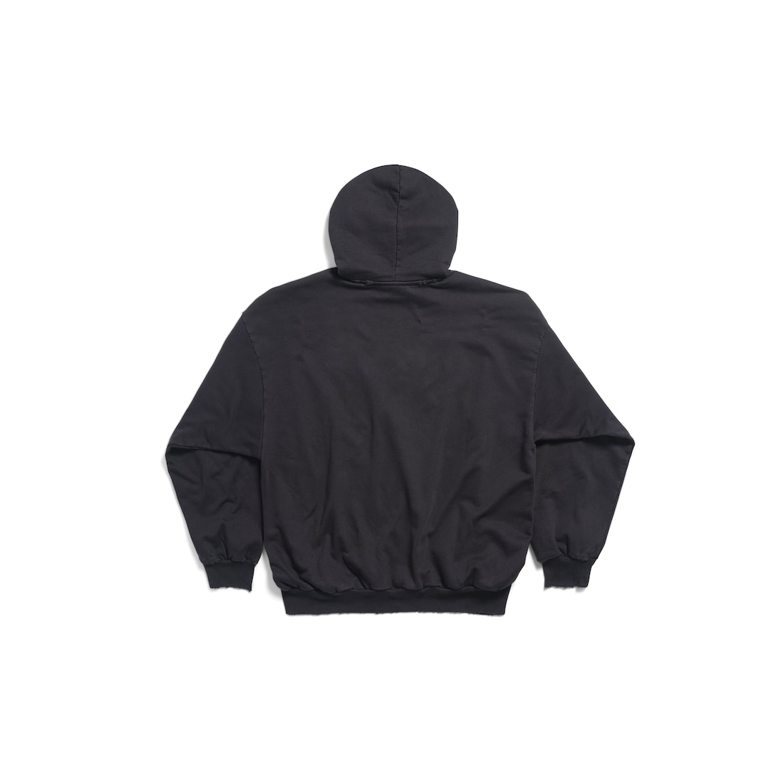 Balenciaga Hoodie Institutional Medium Fit En Negro/blanco