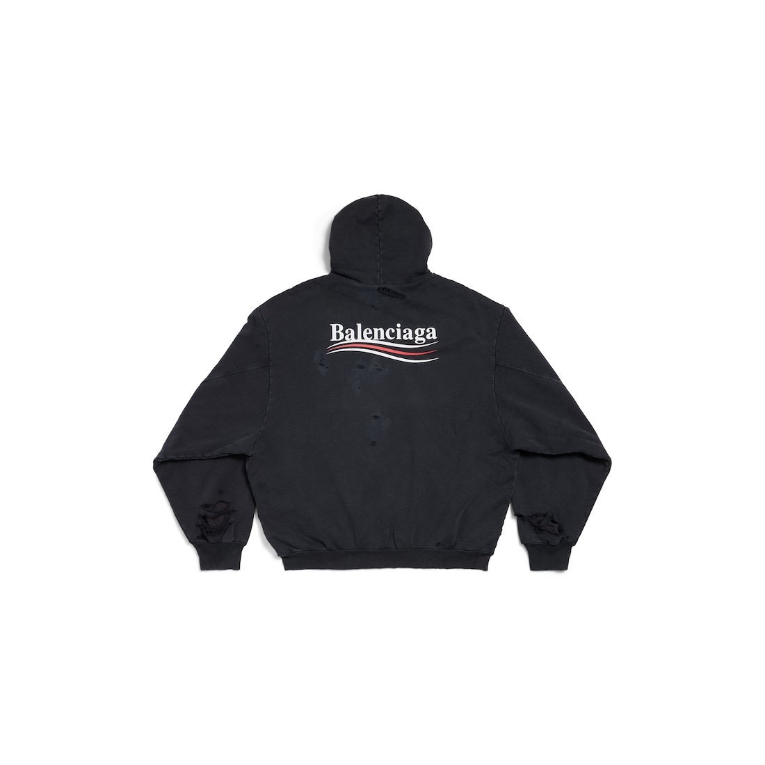 Balenciaga Hoodie Layered Political Campaign Para Hombre En Negro