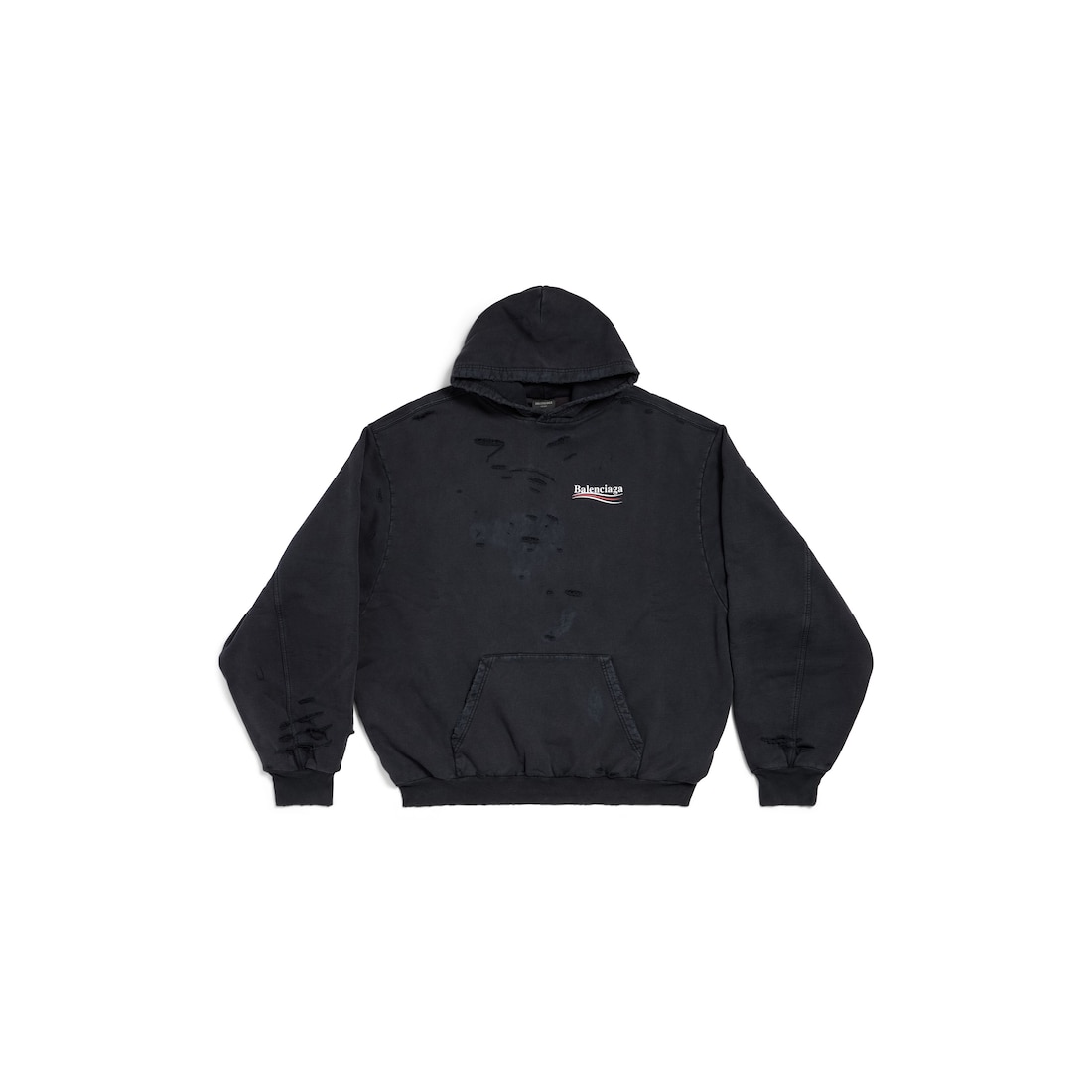 Balenciaga Hoodie Layered Political Campaign para Hombre en Negro