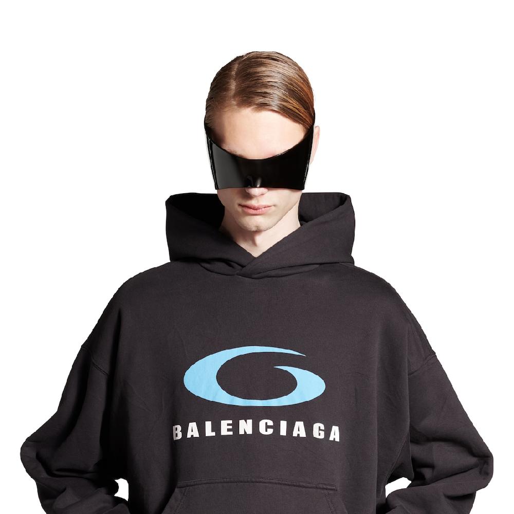 Balenciaga Hoodie Loop Sports Icon Medium Fit Para Hombre En Negro
