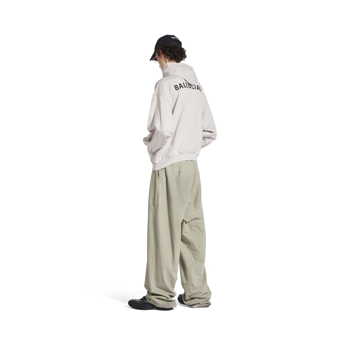 Balenciaga Hoodie New Balenciaga Back Medium Fit En Blanco Roto