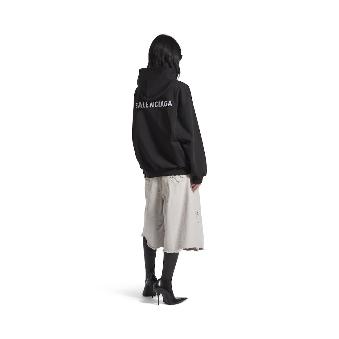 Balenciaga Hoodie New Balenciaga Back Medium Fit En Negro