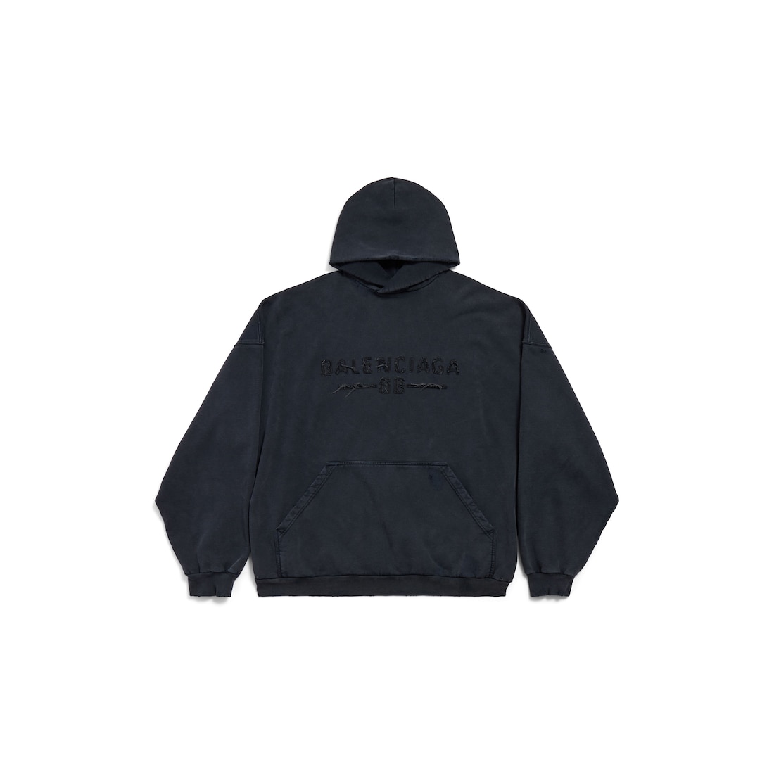 Balenciaga Hoodie New Year Series 25 Large Fit para Hombre en Negro Degradado