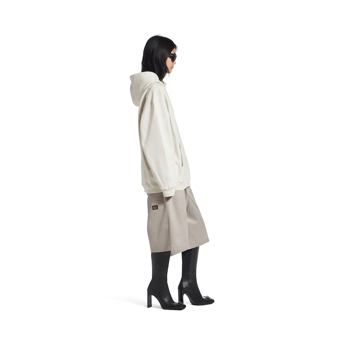 Balenciaga Hoodie Political Campaign Medium Fit Para Mujer En Blanco