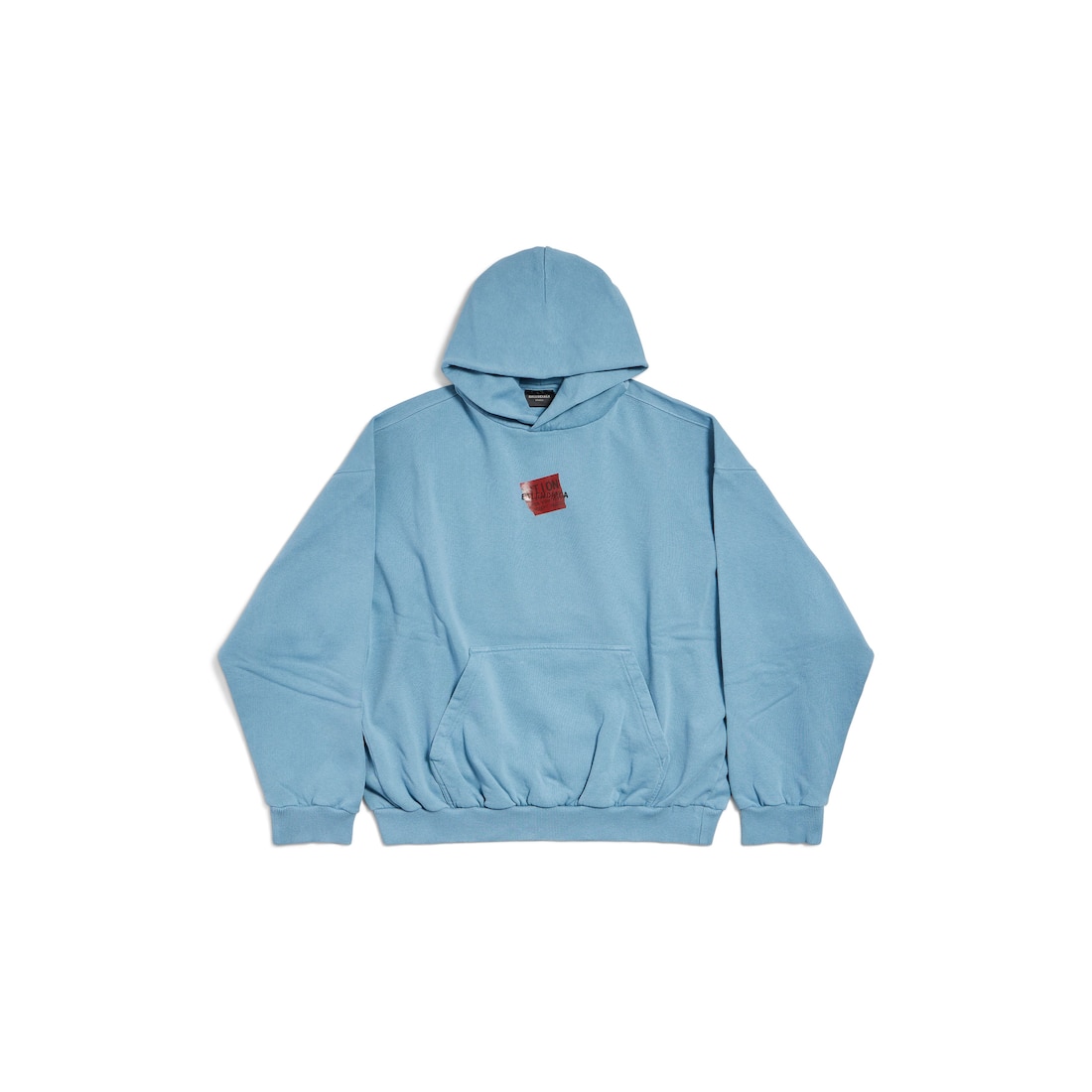 Balenciaga Hoodie Taped Balenciaga Back Medium Fit para Hombre en Azul Grisáceo