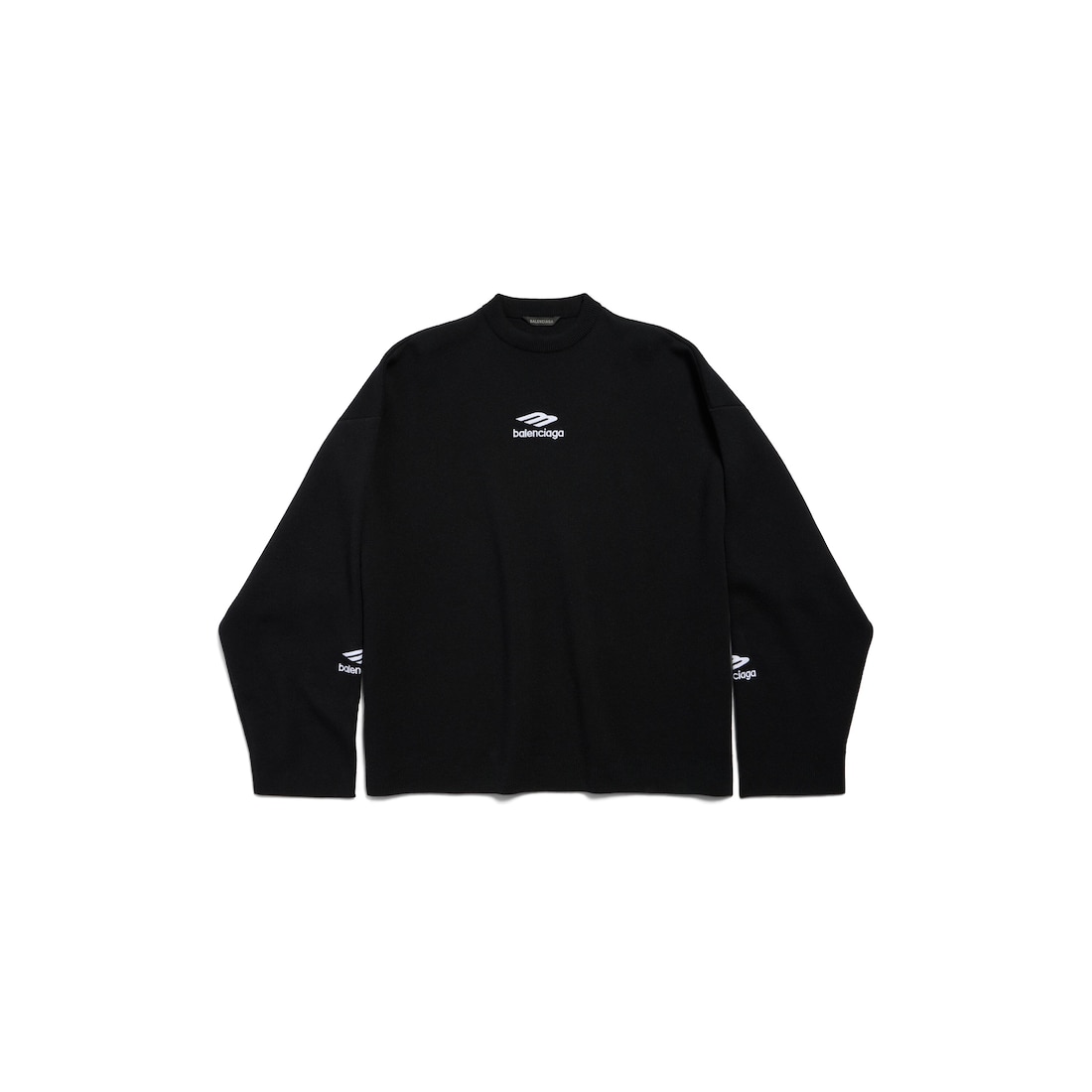 Balenciaga Jersey Con Cuello Redondo Ski para Hombre en Negro
