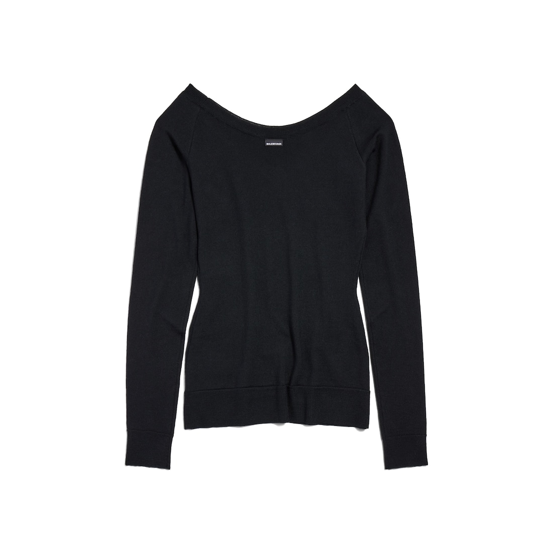 Balenciaga Jersey Off Shoulder V-neck Para Hombre En Negro