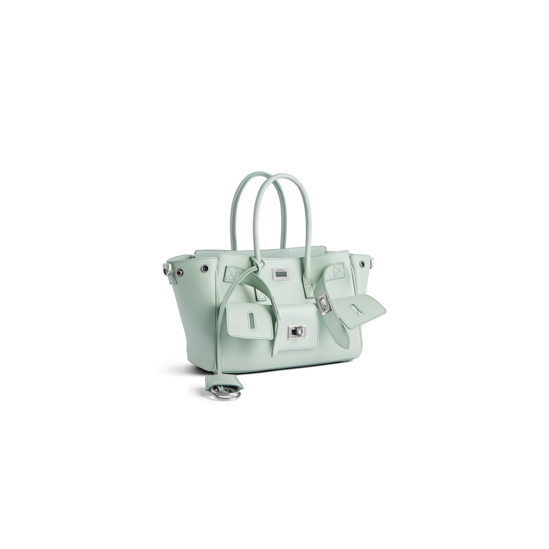 Balenciaga Minibolso Carry All Bel Air Para Mujer En Verde Mineral