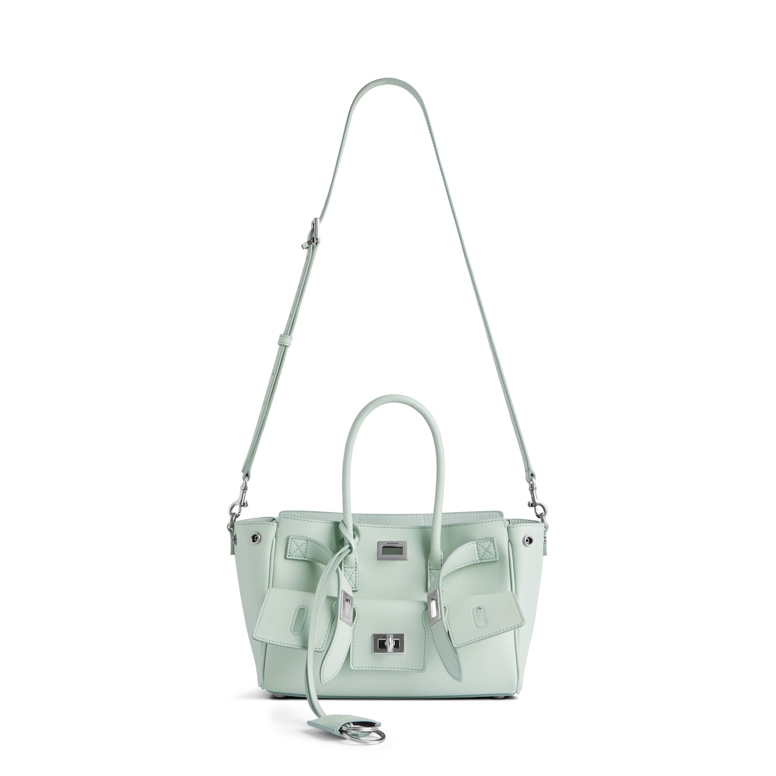 Balenciaga Minibolso Carry All Bel Air Para Mujer En Verde Mineral