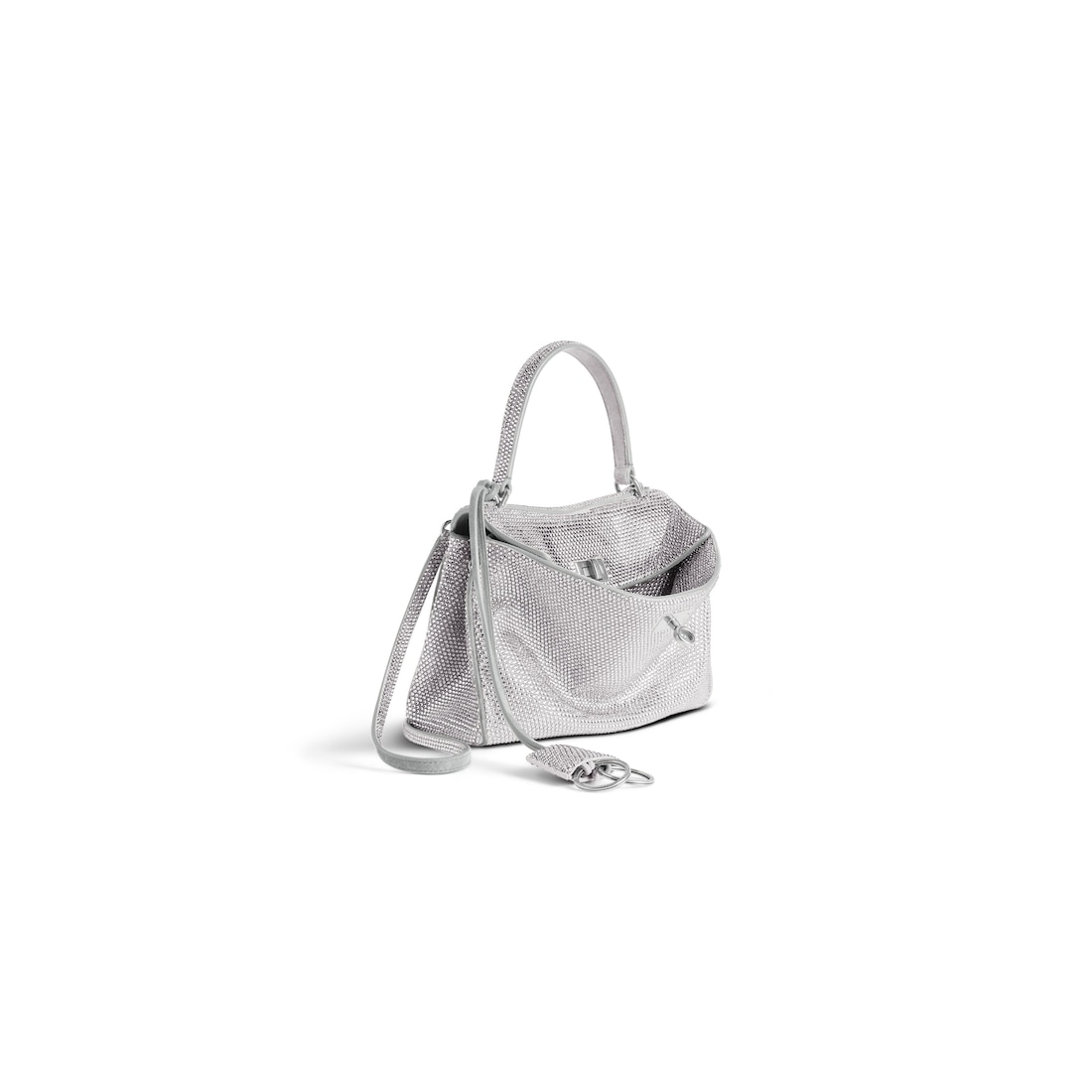 Balenciaga Minibolso De Mano Rodeo Con Estrás Para Mujer En Gris Humo