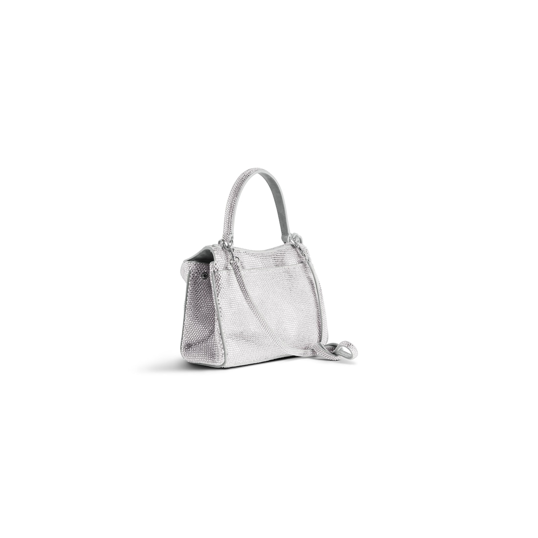Balenciaga Minibolso De Mano Rodeo Con Estrás Para Mujer En Gris Humo