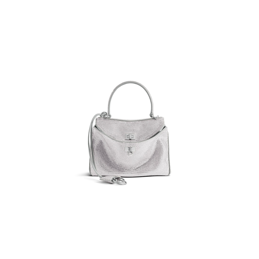 Balenciaga Minibolso De Mano Rodeo Con Estrás para Mujer en Gris Humo