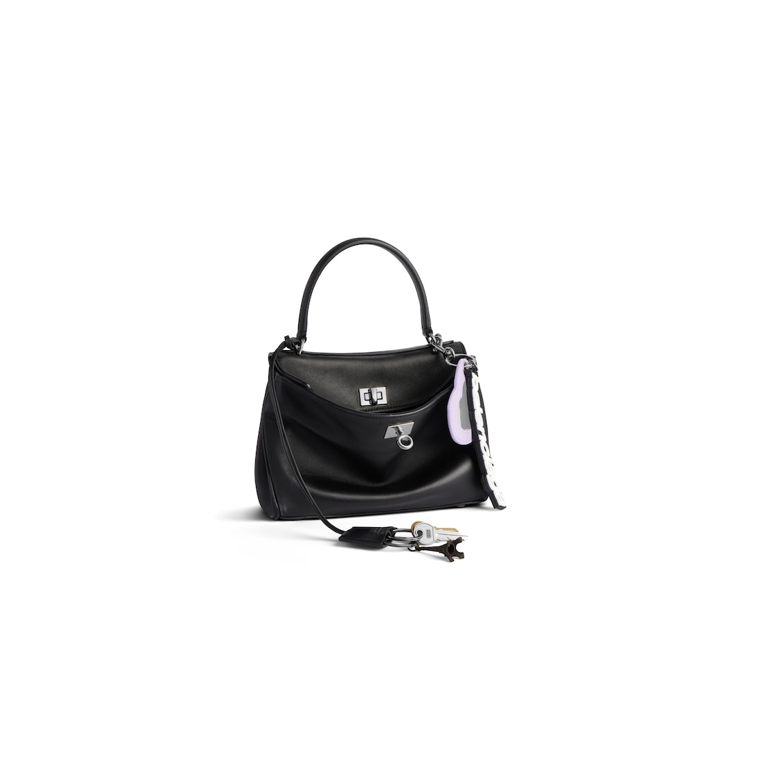 Balenciaga Minibolso De Mano Rodeo Efecto Desgastado Con Charms Para Mujer En Negro