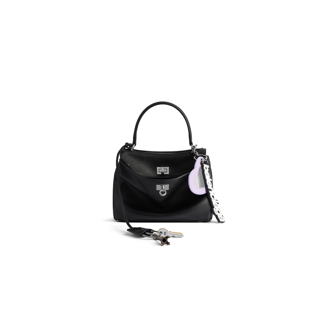 Balenciaga Minibolso De Mano Rodeo Efecto Desgastado Con Charms para Mujer en Negro