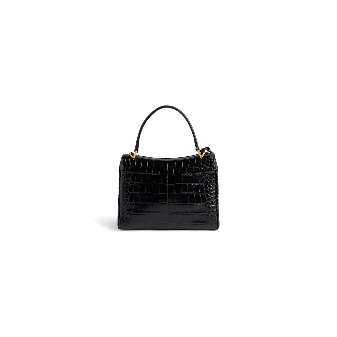 Balenciaga Minibolso De Mano Rodeo Estampado Cocodrilo Para Mujer En Negro