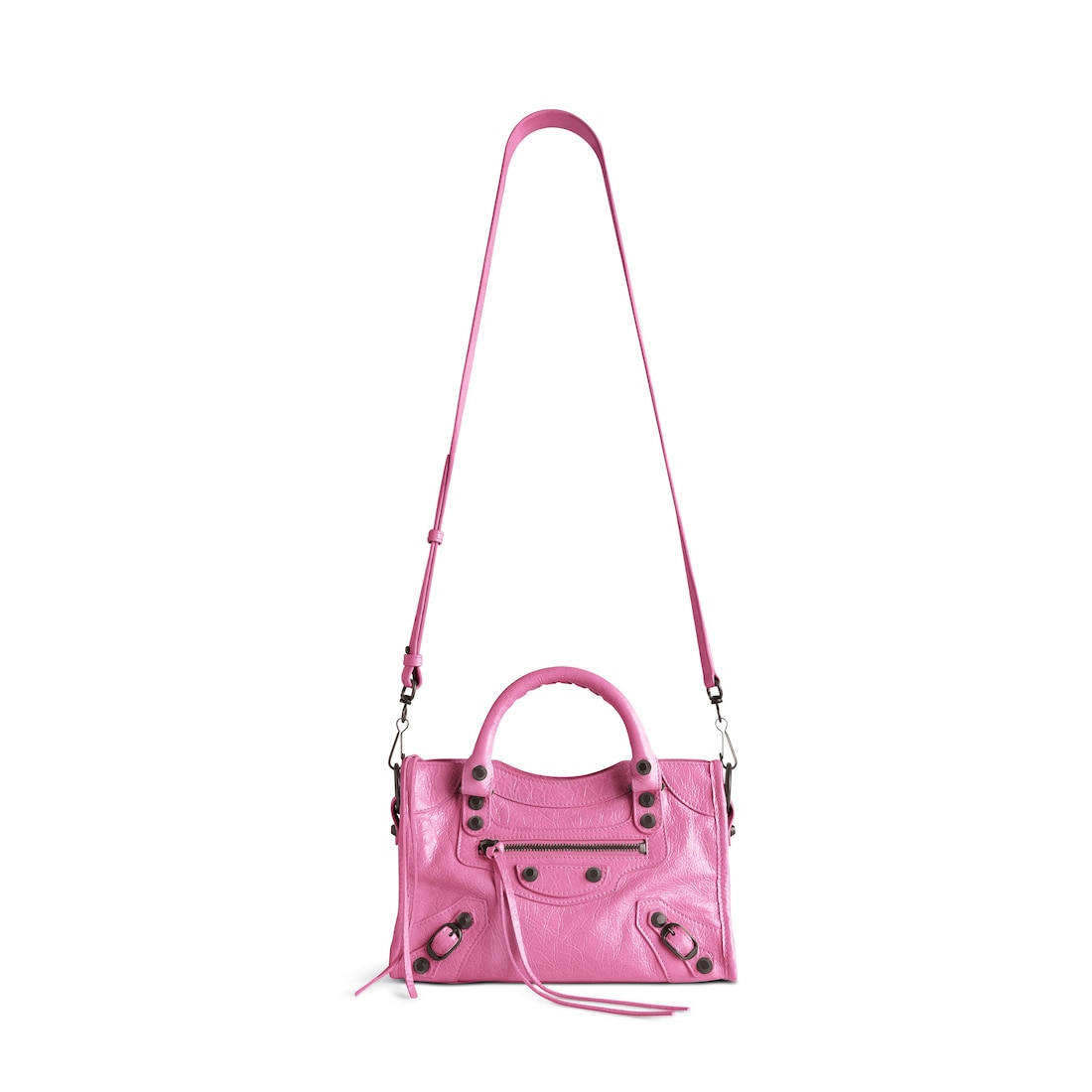 Balenciaga Minibolso Le City Para Mujer En Rosa Brillante