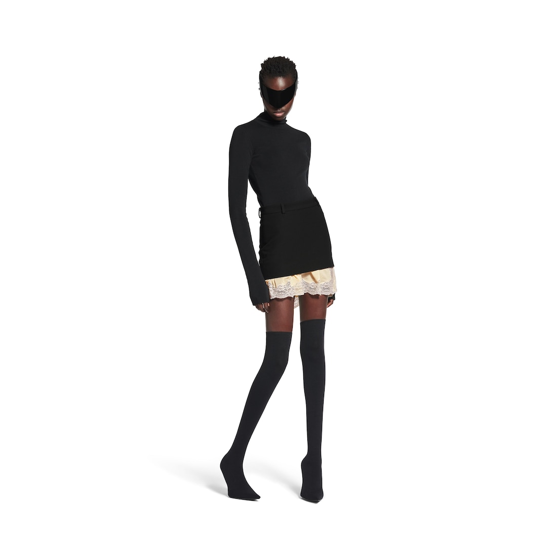 Balenciaga Minifalda Sastre Lingerie para Mujer en Negro