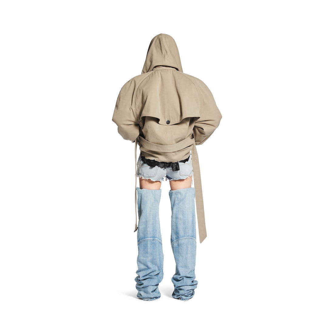 Balenciaga Minipantalón Corto Para Mujer En Azul Claro