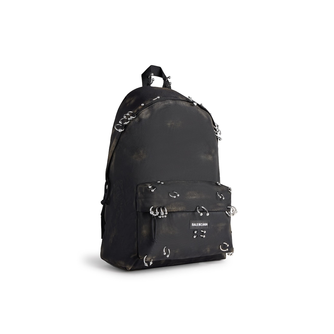 Balenciaga Mochila Explorer Con Piercings Para Hombre En Negro