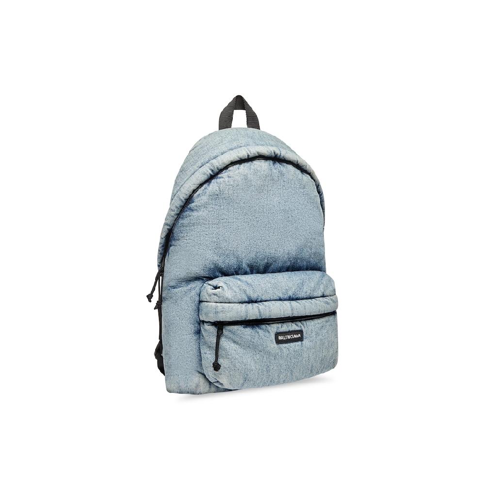 Balenciaga Mochila Explorer De Tejido Vaquero Para Hombre En Azul Degradado