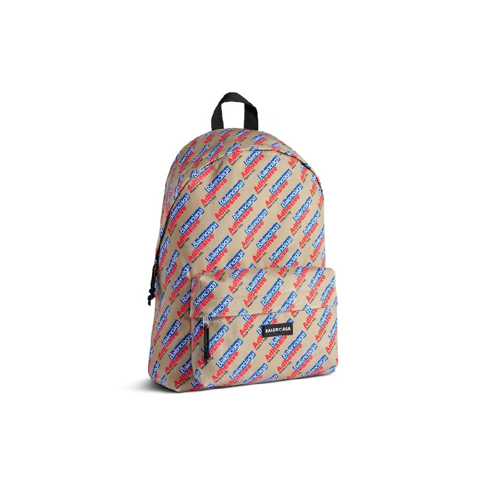 Balenciaga Mochila Explorer Para Hombre En Beige/rojo/azul