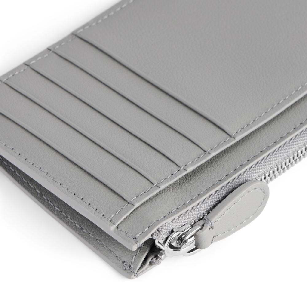 Balenciaga Monedero Y Tarjetero Alargado Cash 2.0 Para Mujer En Gris