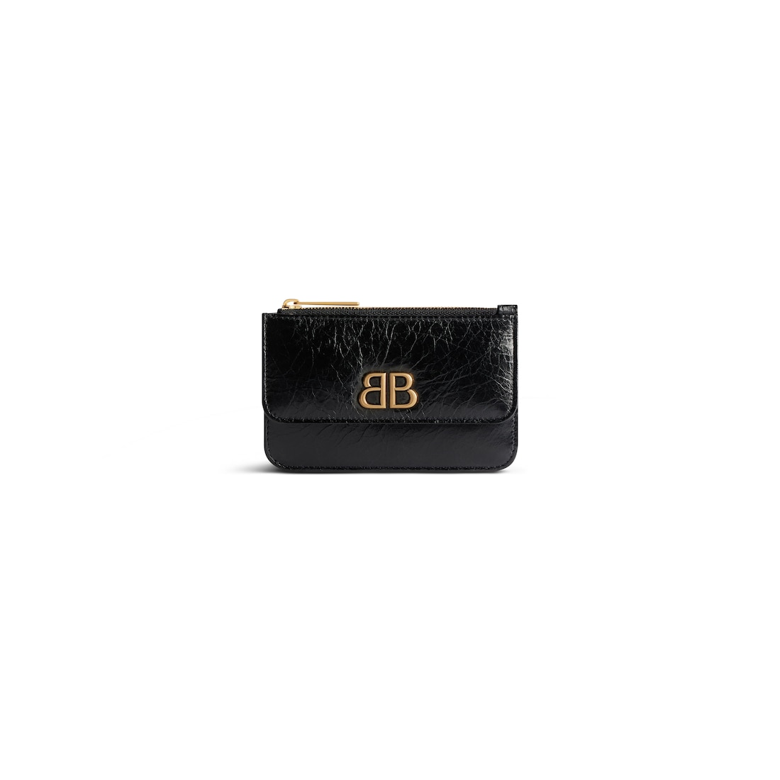 Balenciaga Monedero Y Tarjetero Alargado Con Solapa Monaco para Mujer en Negro