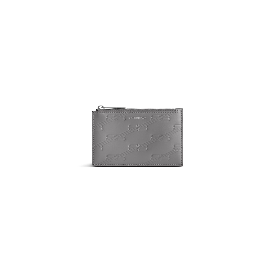 Balenciaga Monedero Y Tarjetero Alargado Embossed Monogram En Box Para Hombre En Gris Oscuro