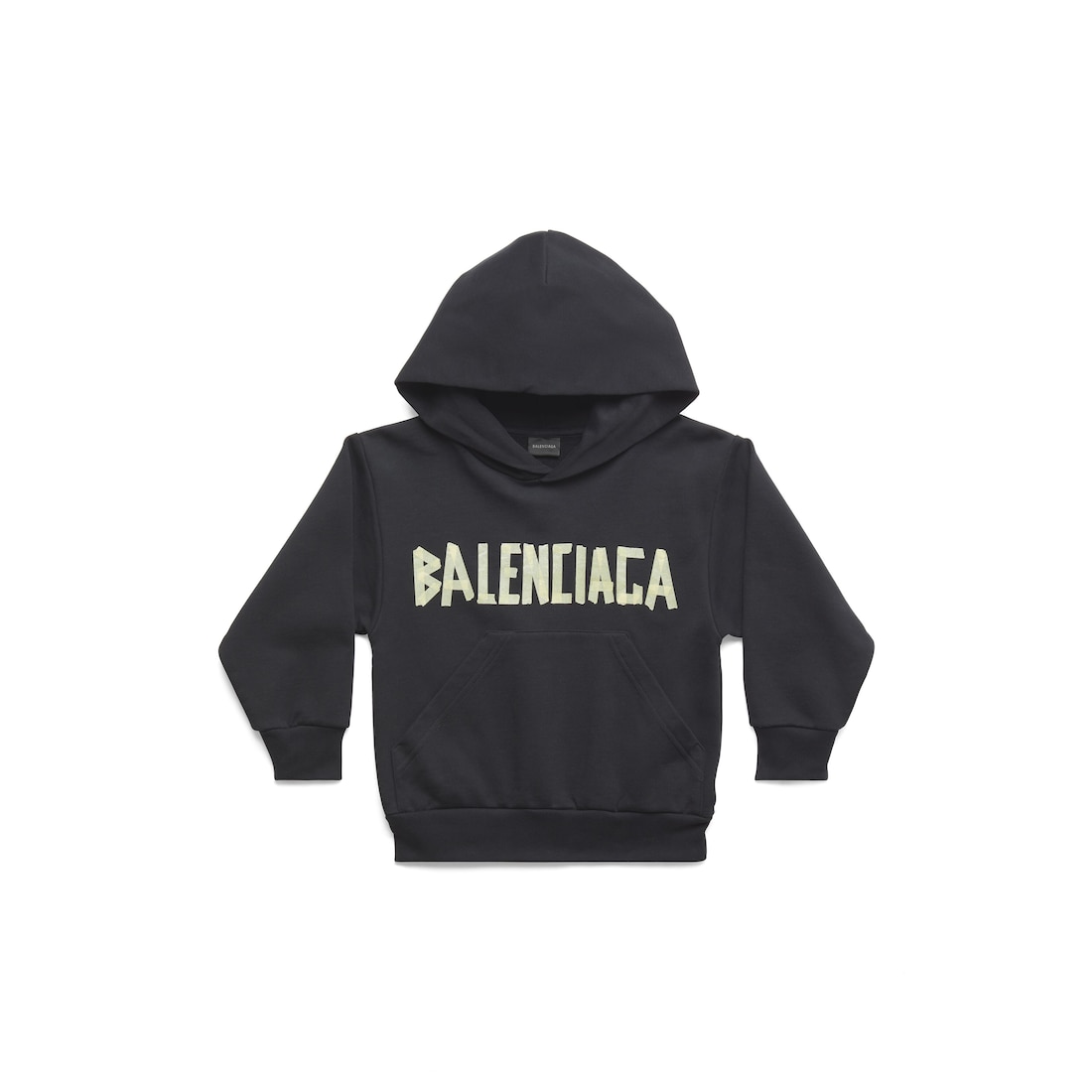 Balenciaga Niños - Hoodie Tape Type en Negro Degradado