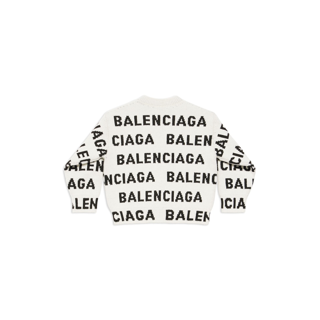 Balenciaga Niños - Jersey Bal Horizontal Allover En Blanco/negro