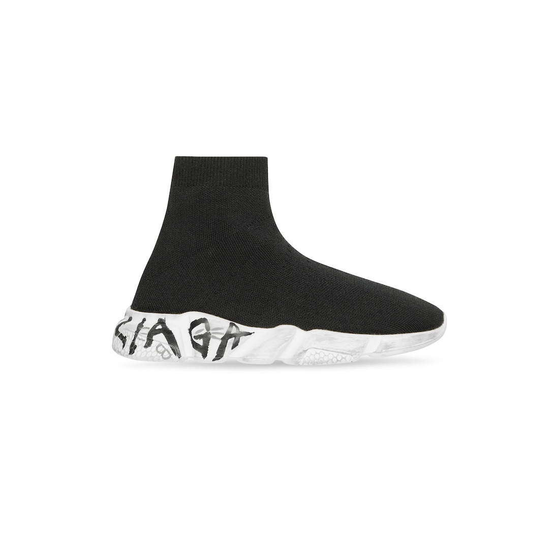 Balenciaga Niños - Zapatillas Speed Graffiti De Punto Reciclado en Negro