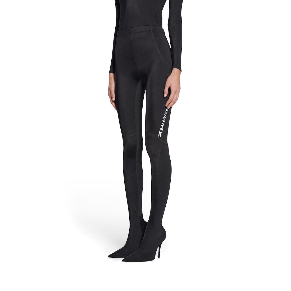 Balenciaga Pantaleggings Knife Sporty B Para Mujer En Negro