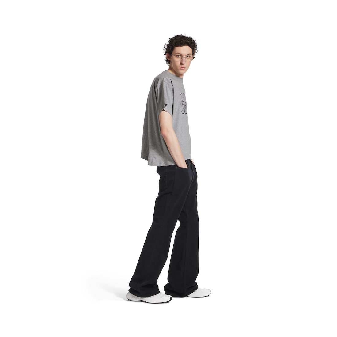 Balenciaga Pantalón Acampanado Para Hombre En Negro