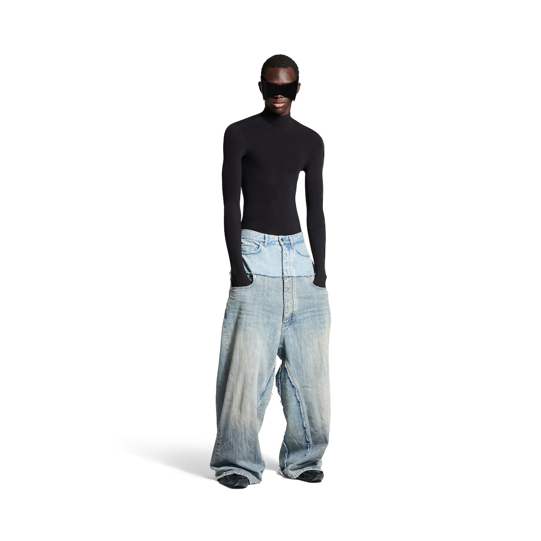 Balenciaga Pantalón Baggy Cut-up para Hombre en Azul