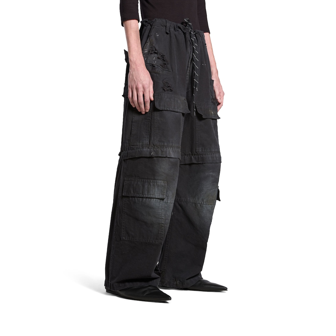 Balenciaga Pantalón Cargo Ancho Balenciaga En Negro