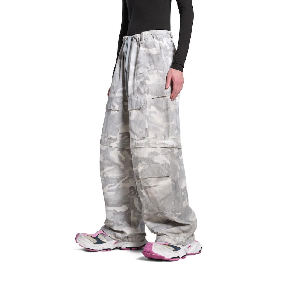 Balenciaga Pantalón Cargo Ancho Para Hombre En Gris Claro