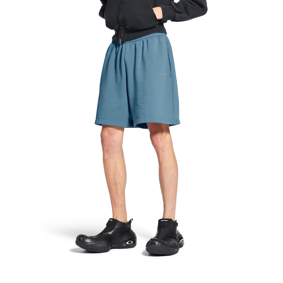 Balenciaga Pantalón Corto Balenciaga Back Reflective Para Hombre En Azul Grisáceo