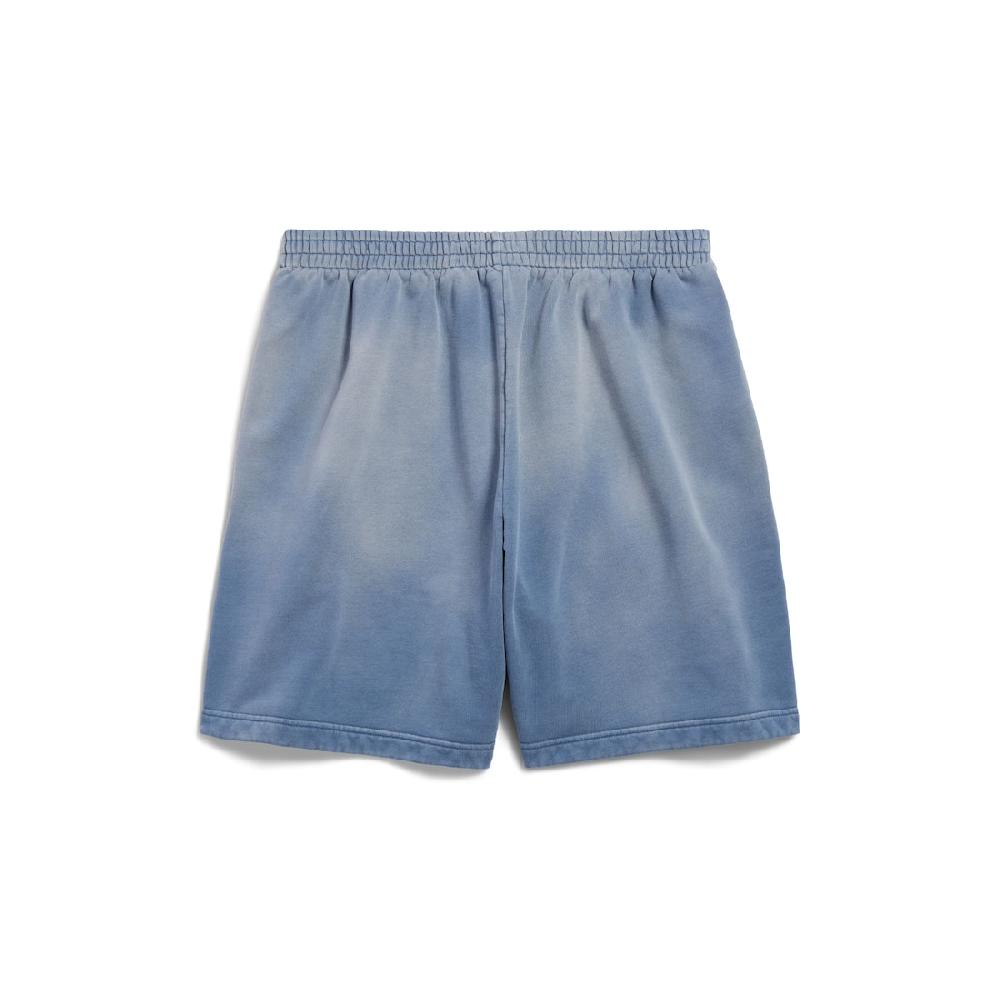 Balenciaga Pantalón Corto De Chándal Political Campaign Para Hombre En Azul Desteñido/blanco/rojo