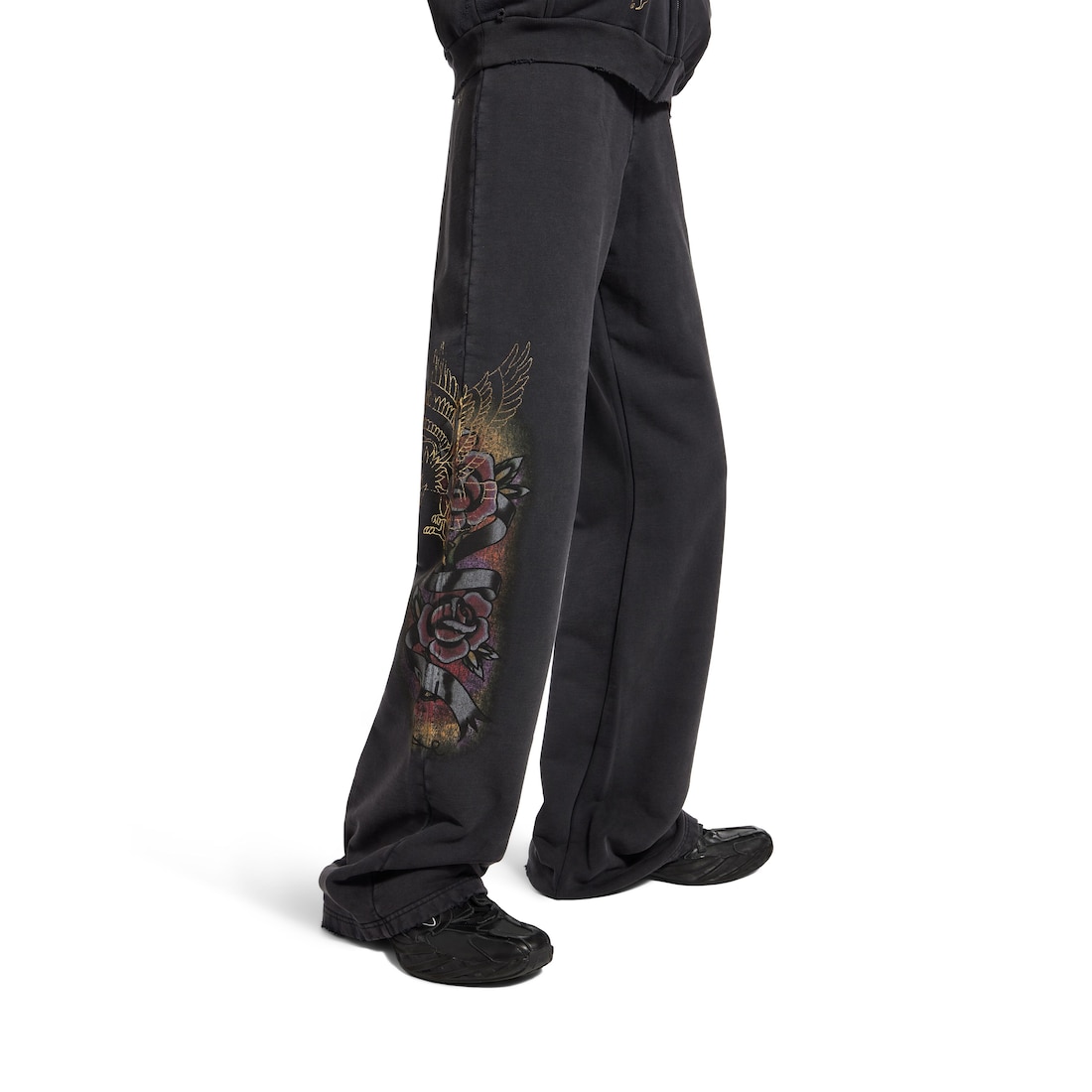 Balenciaga Pantalón De Chándal Acampanado Tacky Para Mujer En Negro Degradado