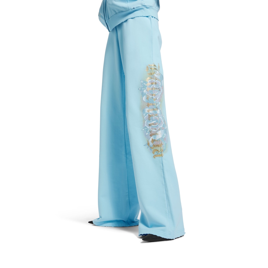 Balenciaga Pantalón De Chándal Acampanado Tacky Tattoo Para Mujer En Azul Claro