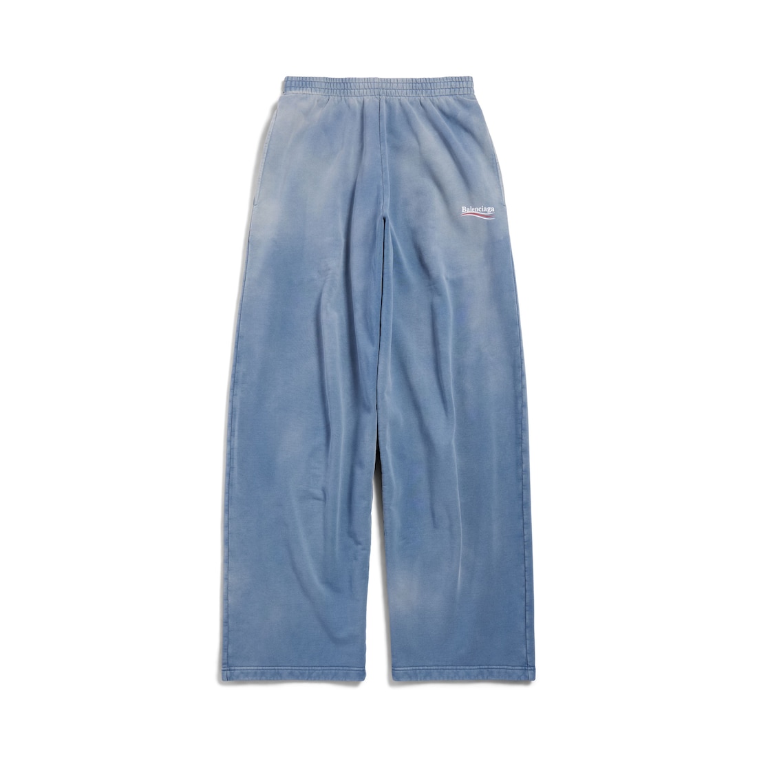 Balenciaga Pantalón De Chándal Baggy Political Campaign para Hombre en Azul Desteñido/blanco/rojo