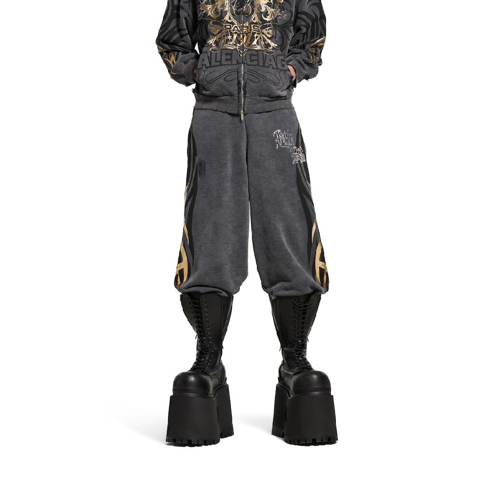 Balenciaga Pantalón De Chándal Baggy Tacky Gold Para Hombre En Negro