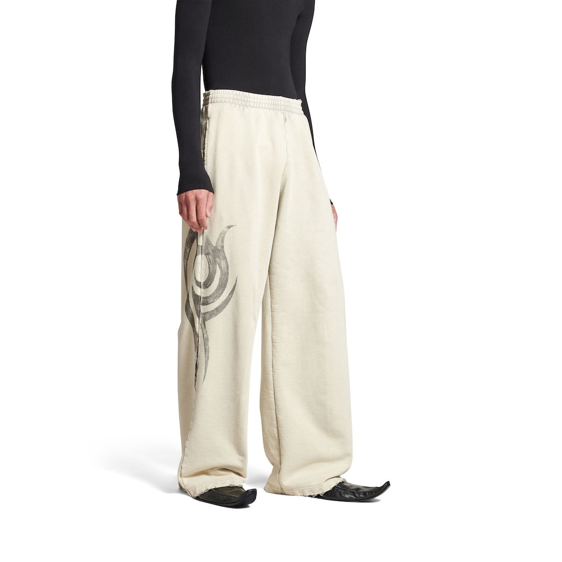 Balenciaga Pantalón De Chándal Baggy Y2k Para Hombre En Beige Claro