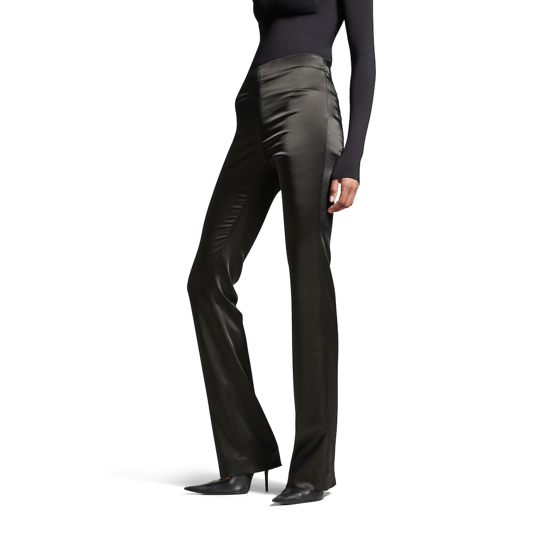 Balenciaga Pantalón De Talle Alto Para Mujer En Negro