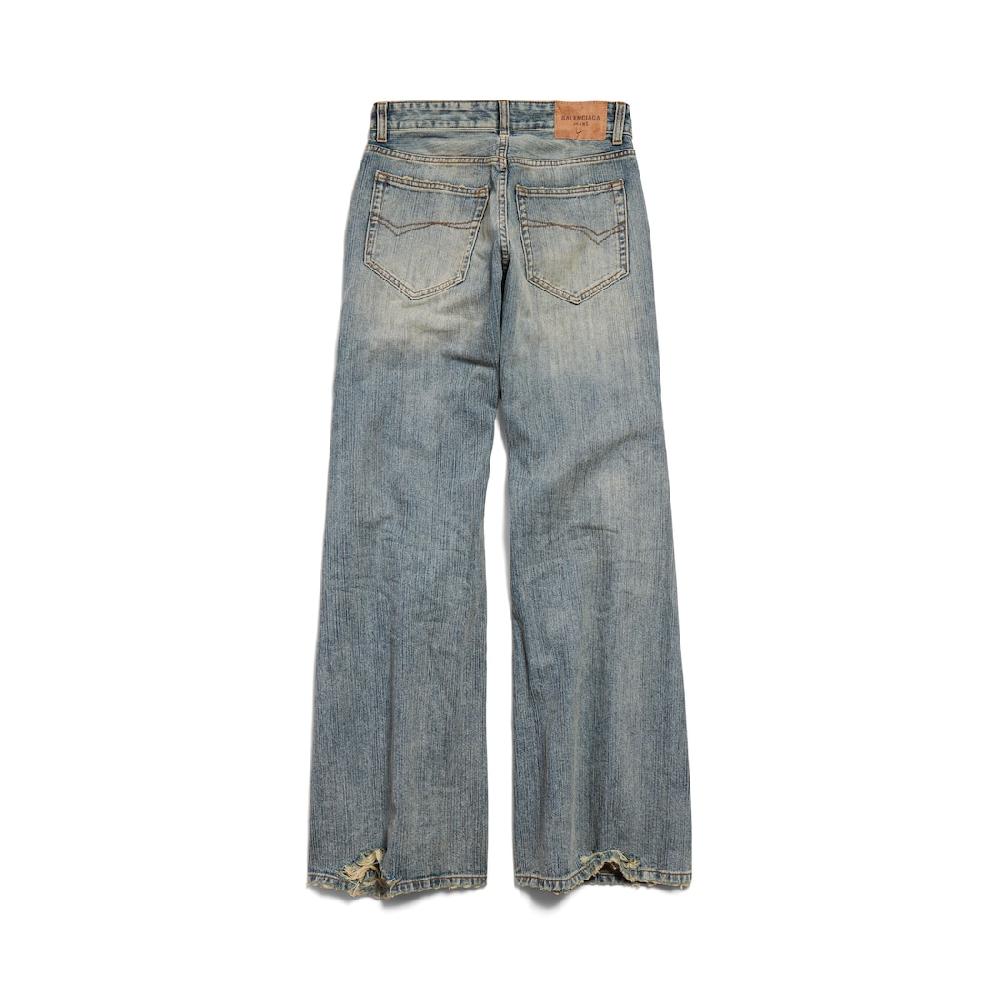 Balenciaga Pantalón De Talle Bajo Baggy Para Mujer En Azul