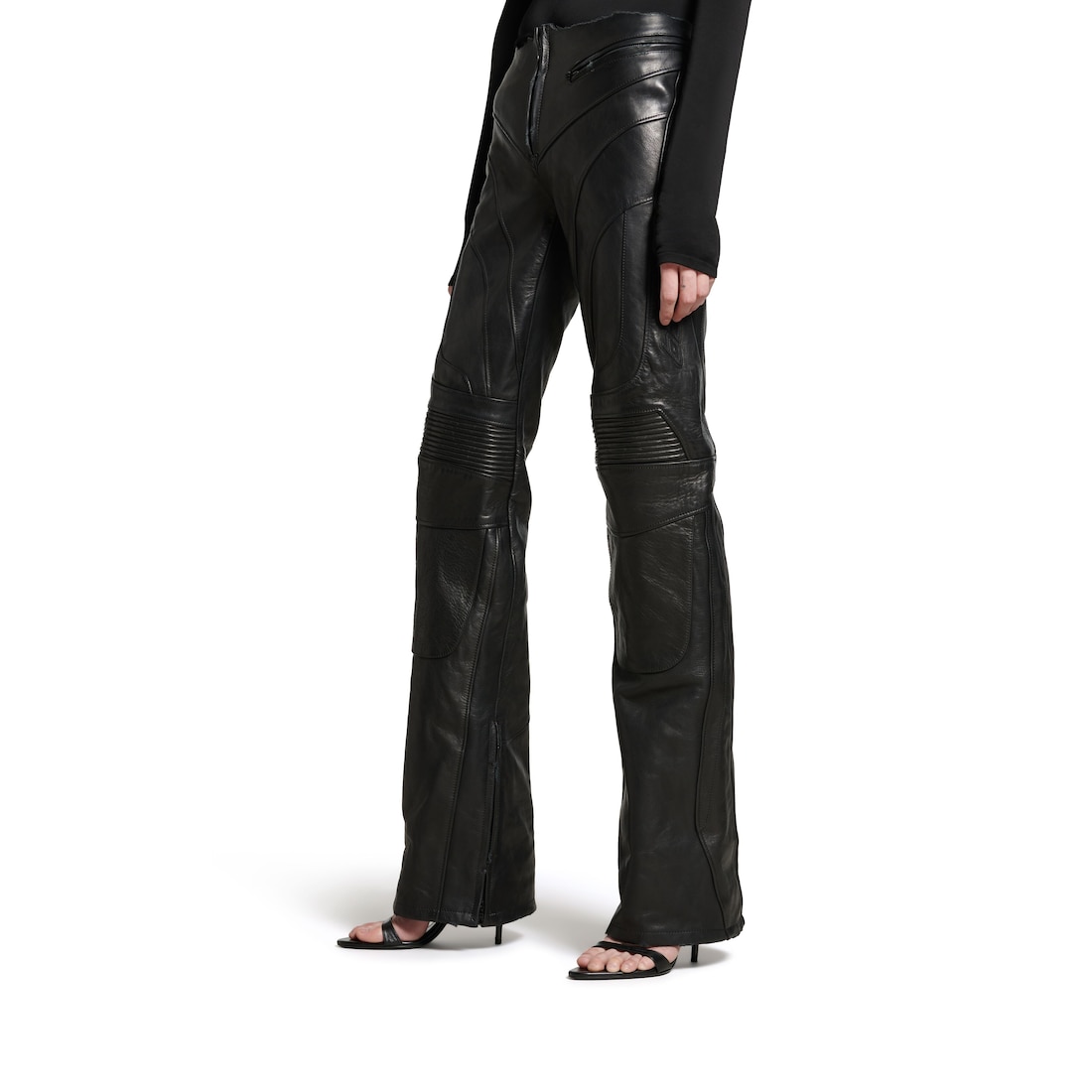 Balenciaga Pantalón De Talle Bajo Biker Para Mujer En Negro