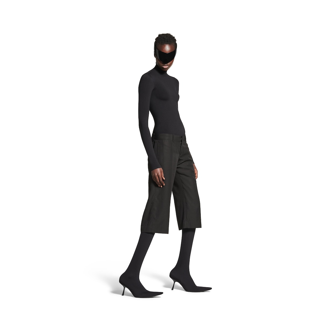Balenciaga Pantalón De Talle Bajo Capri para Mujer en Negro