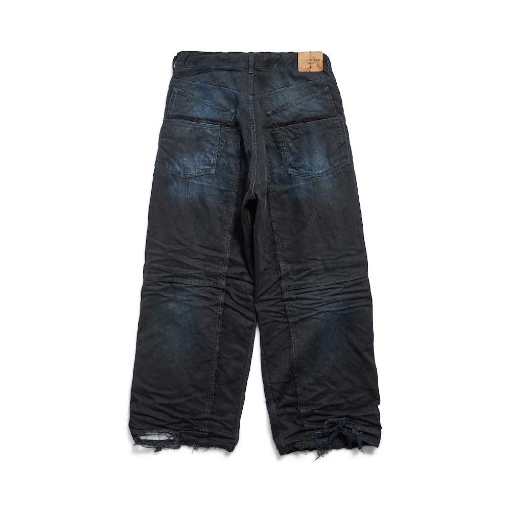 Balenciaga Pantalón Double Knee Para Hombre En Azul Oscuro