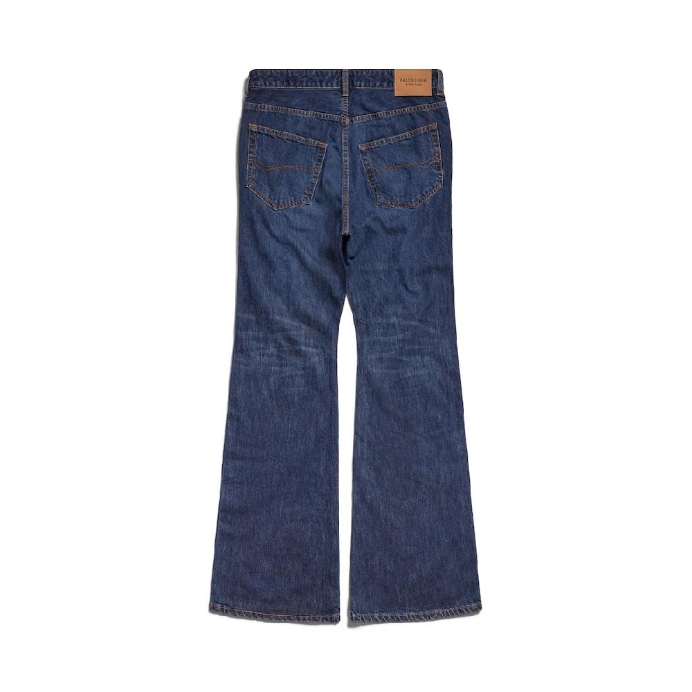 Balenciaga Pantalón Flared Para Mujer En Azul Oscuro