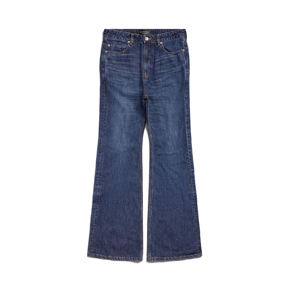 Balenciaga Pantalón Flared para Mujer en Azul Oscuro